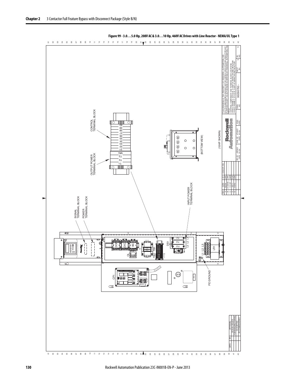 95d00793, 43 3 f, Of f | Rockwell Automation 23C PowerFlex 400 AC Drive Packages for Fan & Pump Apps User Manual | Page 130 / 202