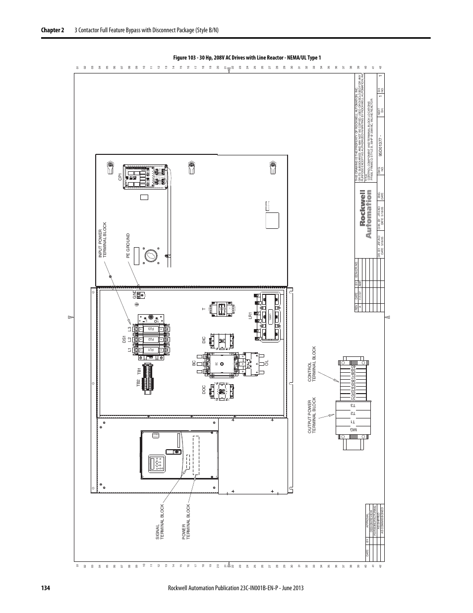95d01377, 5 l 3 5 l 3, 5 l 3 | Por t mod net a net b | Rockwell Automation 23C PowerFlex 400 AC Drive Packages for Fan & Pump Apps User Manual | Page 134 / 202