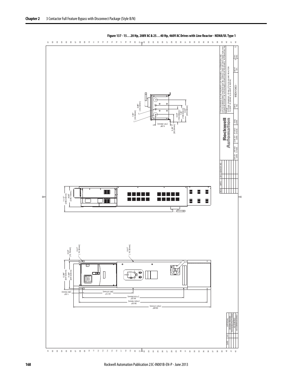 95d01363, Por t mod net a net b | Rockwell Automation 23C PowerFlex 400 AC Drive Packages for Fan & Pump Apps User Manual | Page 168 / 202
