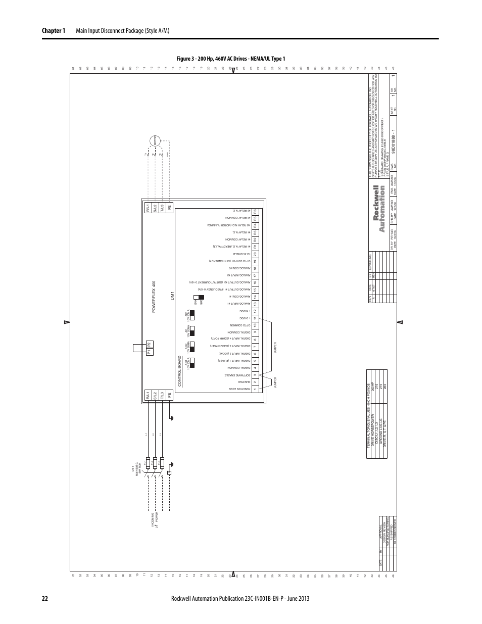 98d01888 | Rockwell Automation 23C PowerFlex 400 AC Drive Packages for Fan & Pump Apps User Manual | Page 22 / 202