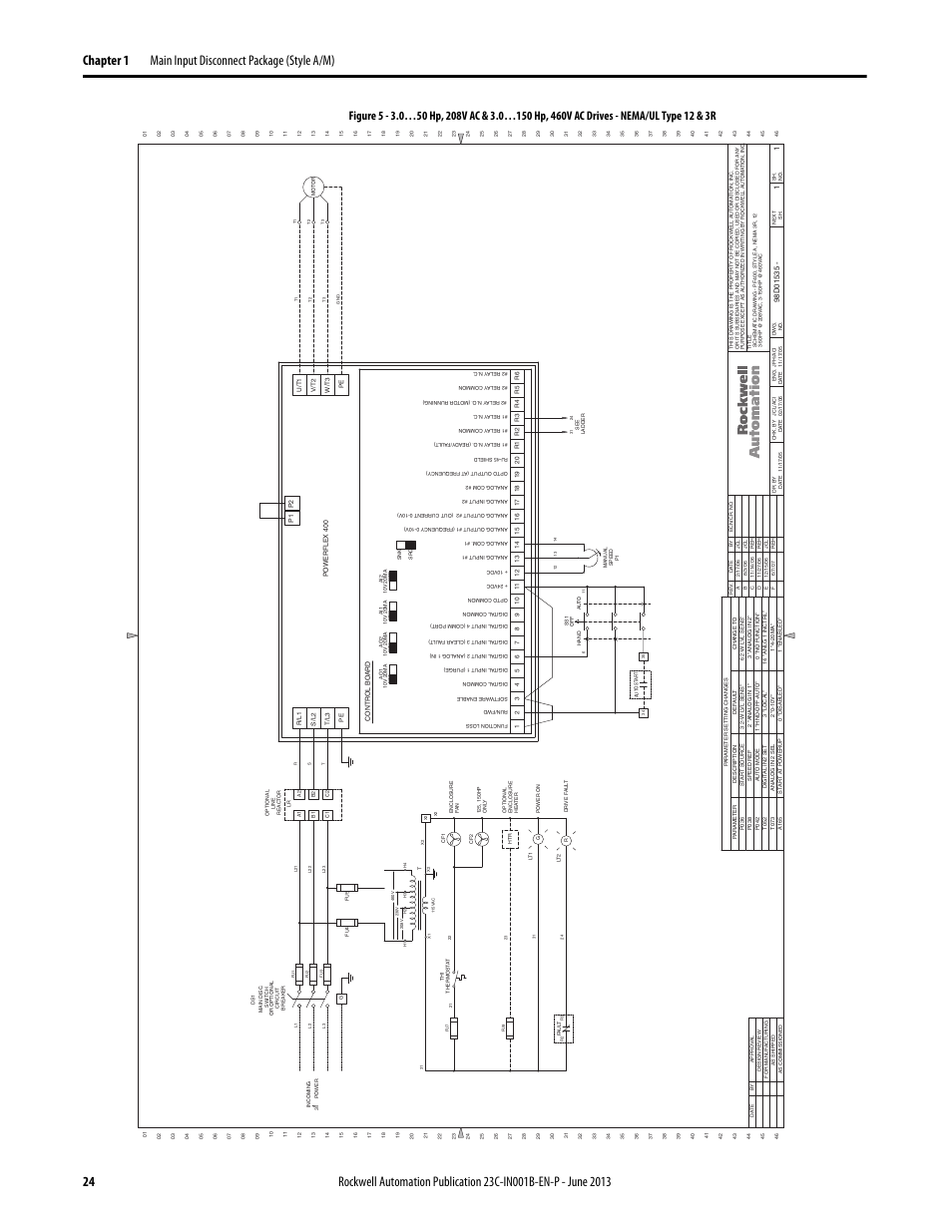 98d01535 | Rockwell Automation 23C PowerFlex 400 AC Drive Packages for Fan & Pump Apps User Manual | Page 24 / 202