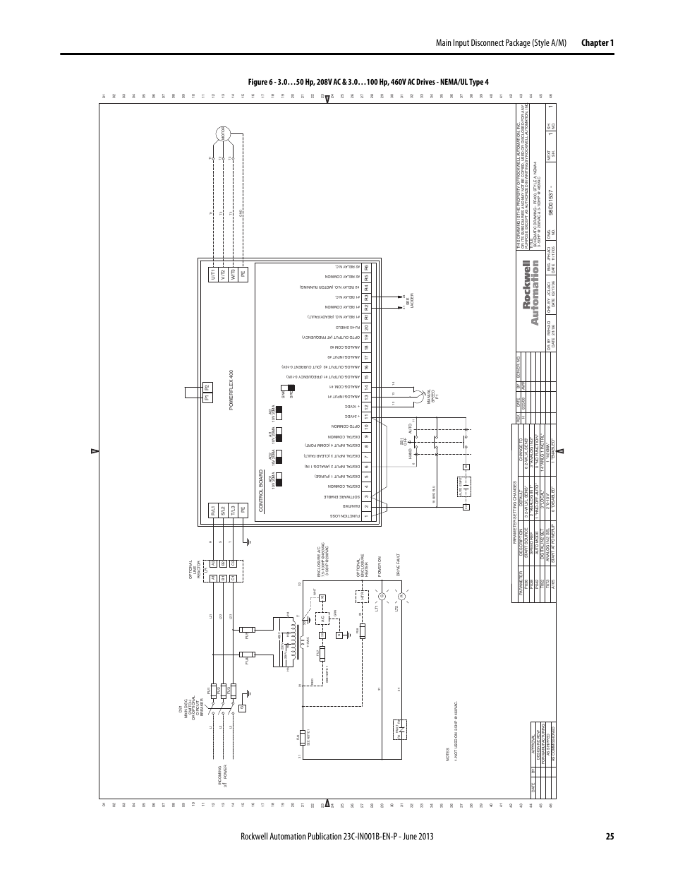 98d01537 | Rockwell Automation 23C PowerFlex 400 AC Drive Packages for Fan & Pump Apps User Manual | Page 25 / 202
