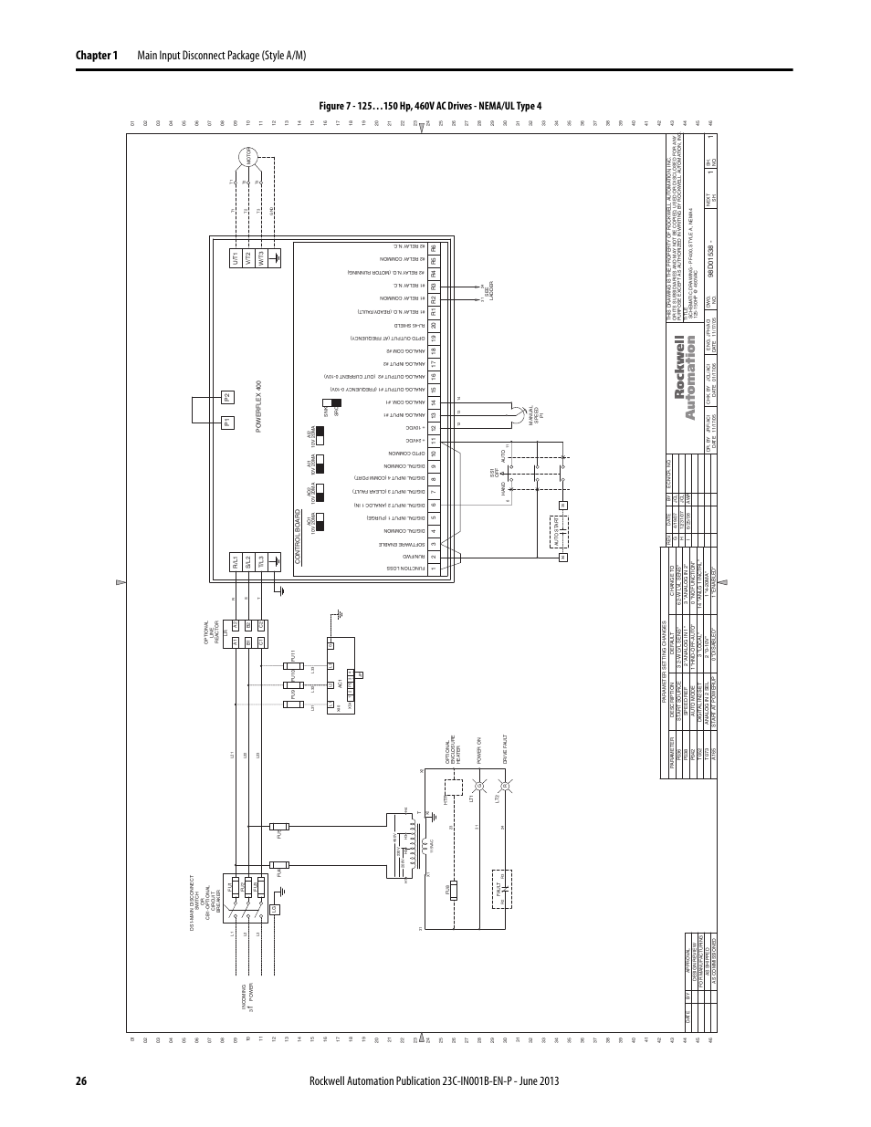 98d01538 | Rockwell Automation 23C PowerFlex 400 AC Drive Packages for Fan & Pump Apps User Manual | Page 26 / 202