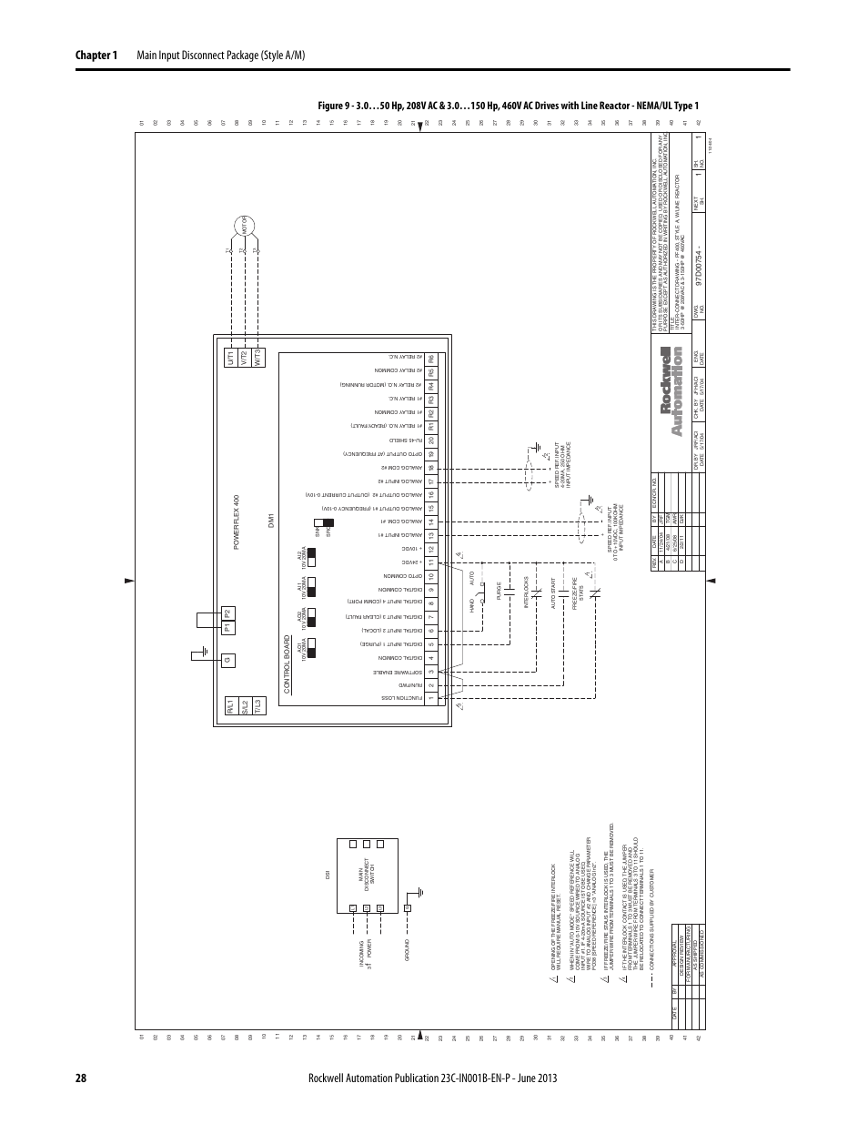 Figure 9, 97d00754 | Rockwell Automation 23C PowerFlex 400 AC Drive Packages for Fan & Pump Apps User Manual | Page 28 / 202