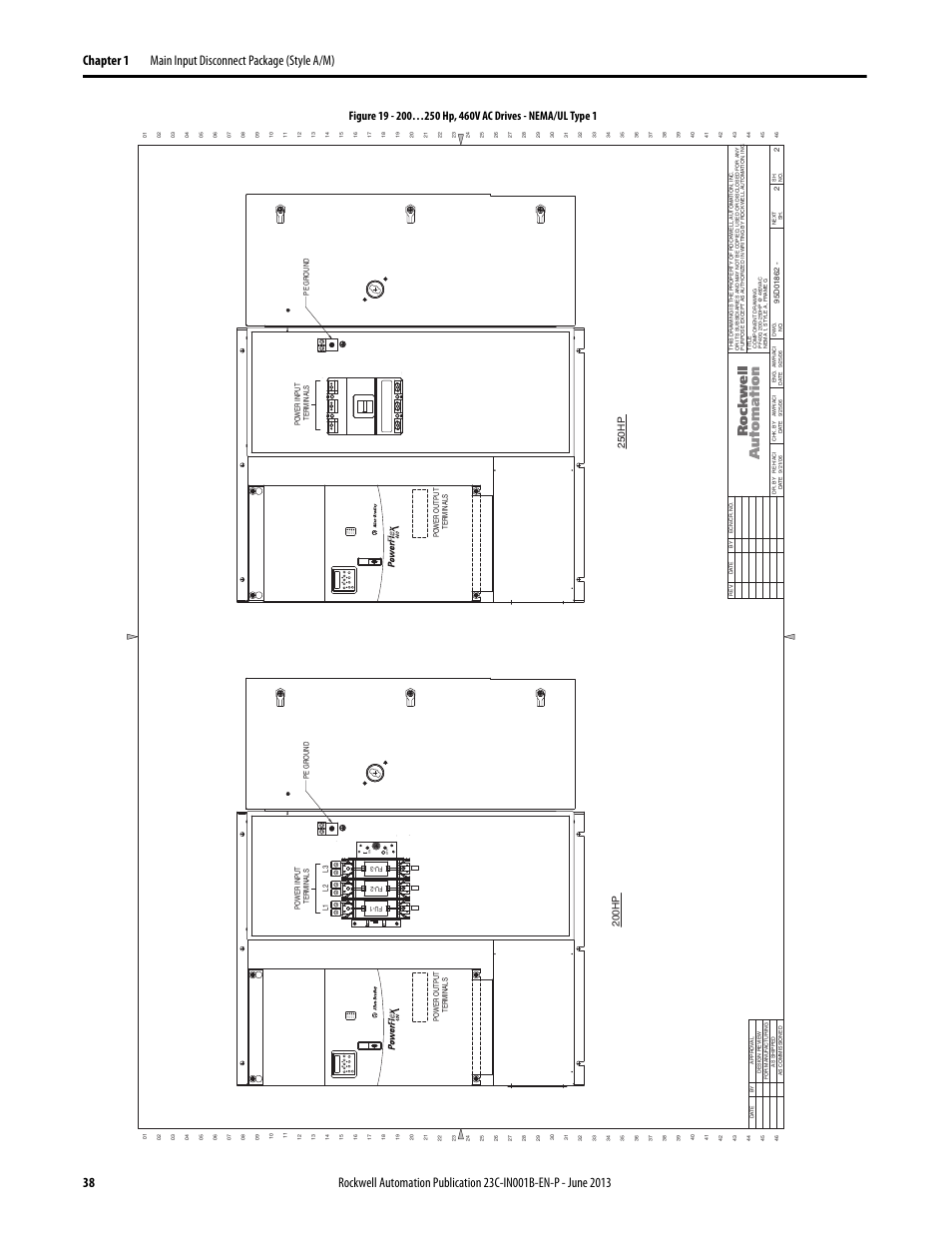 95d01862, Por t mod net a net b por t mod net a net b | Rockwell Automation 23C PowerFlex 400 AC Drive Packages for Fan & Pump Apps User Manual | Page 38 / 202