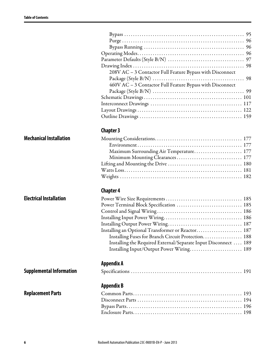 Rockwell Automation 23C PowerFlex 400 AC Drive Packages for Fan & Pump Apps User Manual | Page 6 / 202