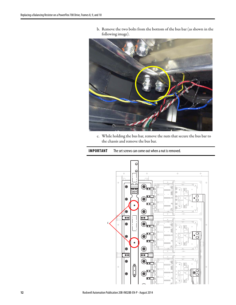 Rockwell Automation 20B Replacing a Balancing Resistor on a PowerFlex 700 Drive, Frames 8, 9, and 10 User Manual | Page 12 / 18