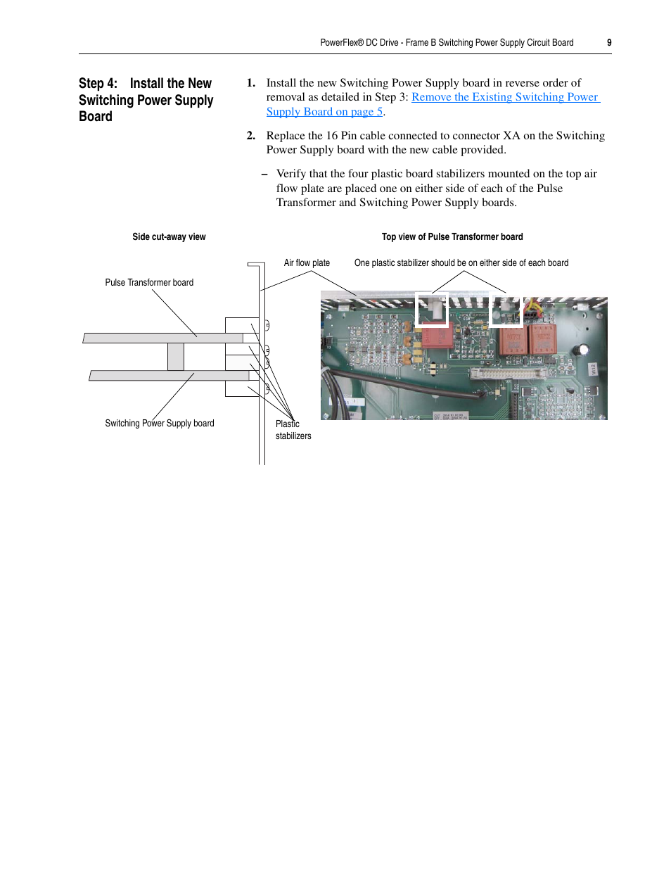 Rockwell Automation 20P PowerFlex DC Drive - Frame B Switching Power Supply Circuit Board User Manual | Page 9 / 10