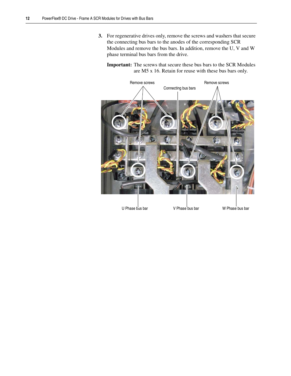 Rockwell Automation 20P PowerFlex DC Drive - Frame A SCR Modules for Drives with Bus Bars User Manual | Page 12 / 18