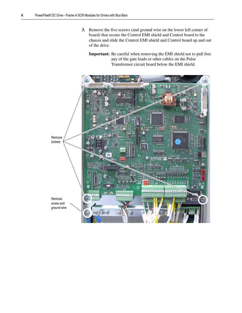 Rockwell Automation 20P PowerFlex DC Drive - Frame A SCR Modules for Drives with Bus Bars User Manual | Page 6 / 18