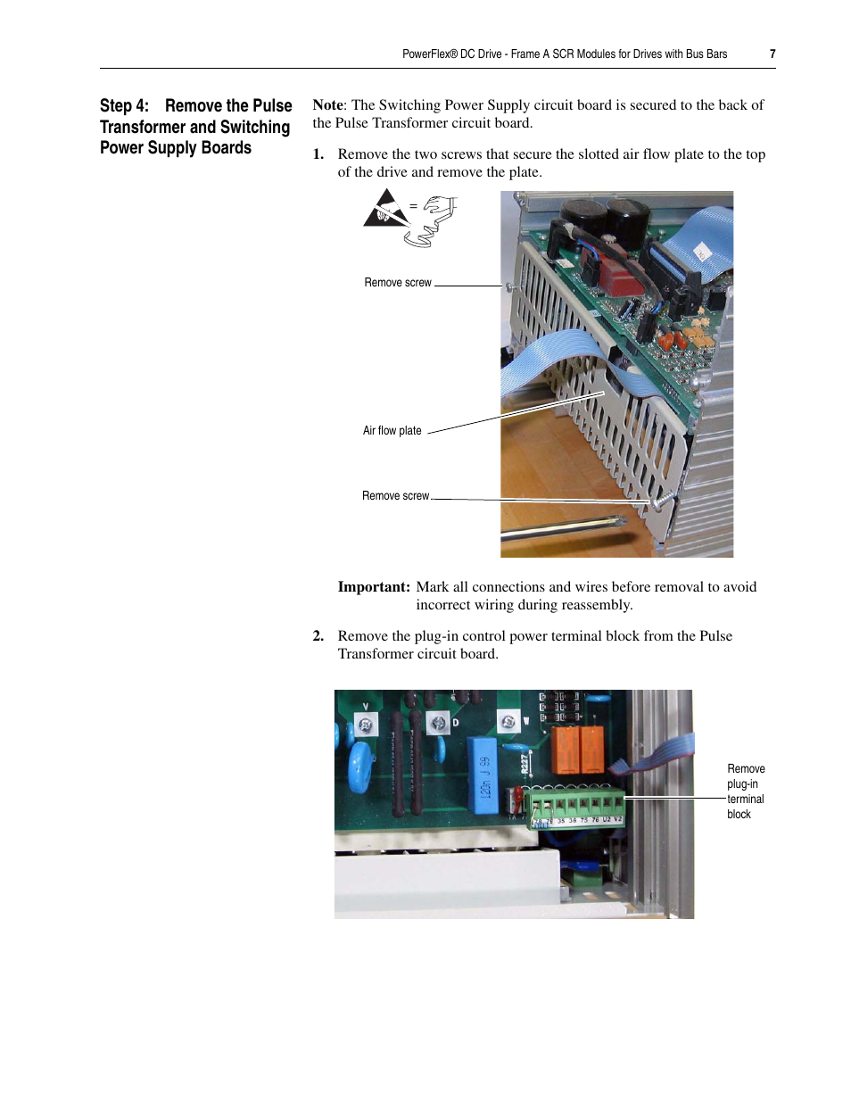 Rockwell Automation 20P PowerFlex DC Drive - Frame A SCR Modules for Drives with Bus Bars User Manual | Page 7 / 18