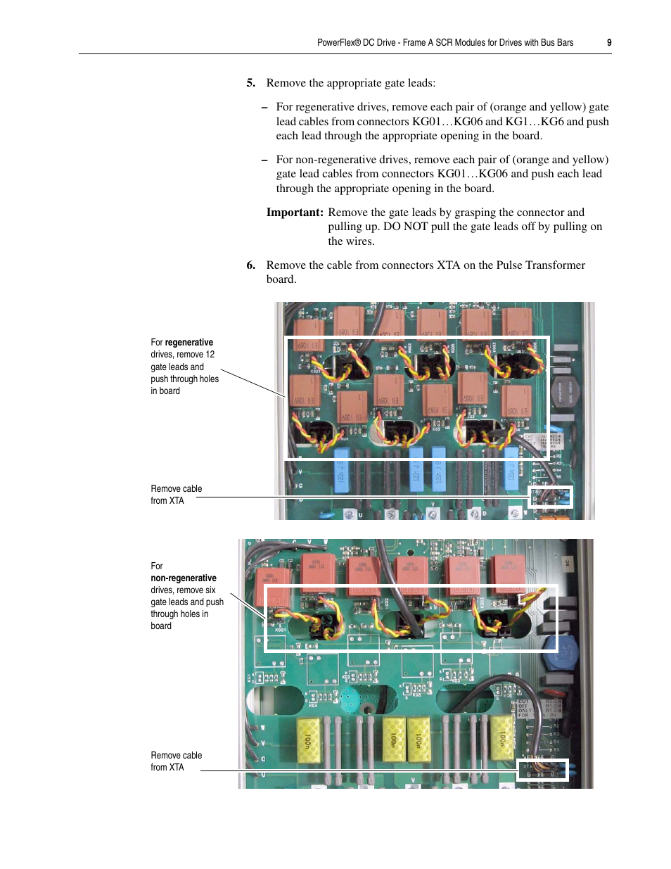 Rockwell Automation 20P PowerFlex DC Drive - Frame A SCR Modules for Drives with Bus Bars User Manual | Page 9 / 18