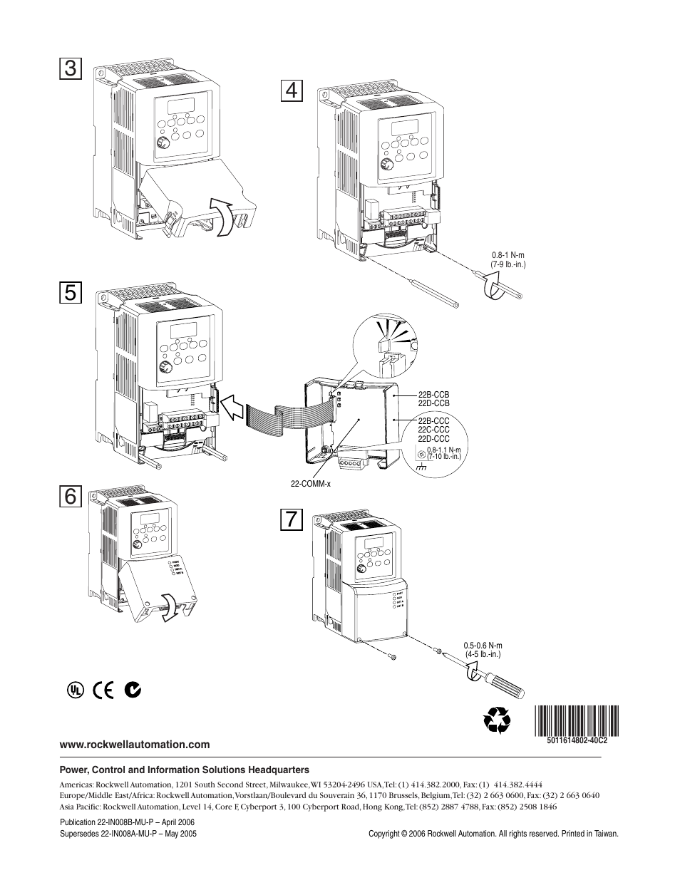 40c2 | Rockwell Automation 22D PowerFlex 40/400/40P Communication Adapter Cover User Manual | Page 2 / 2