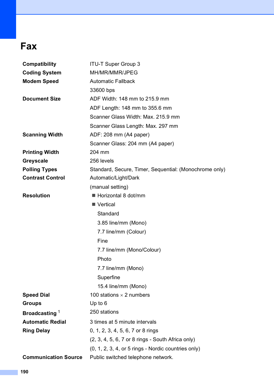 Brother MFC 990cw User Manual | Page 202 / 227