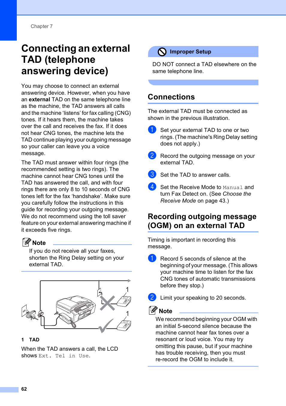 Connections | Brother MFC 990cw User Manual | Page 74 / 227