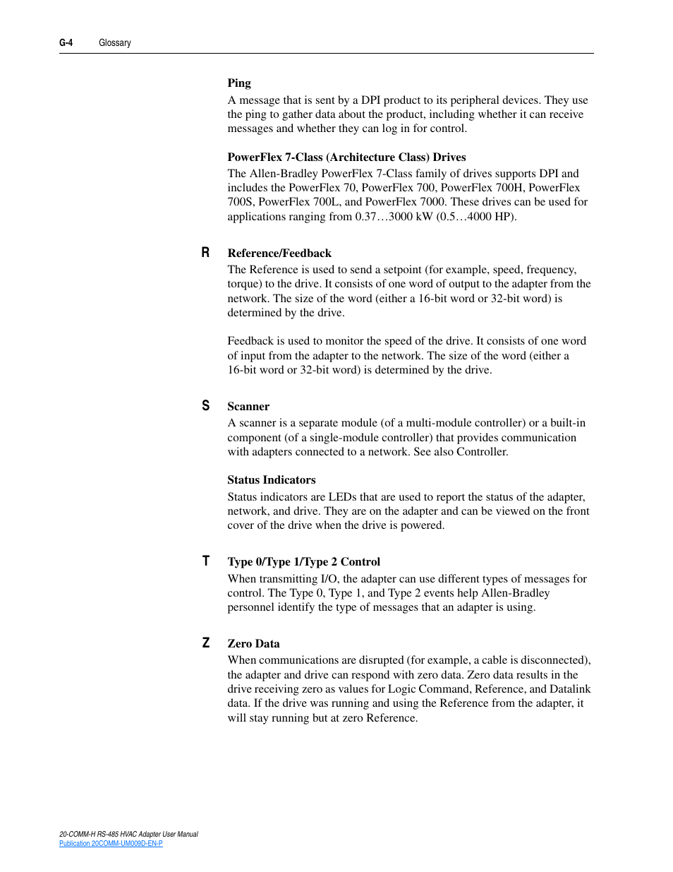 Rockwell Automation 20-COMM-H RS485 HVAC Adapter FRN 2.xxx User Manual | Page 94 / 100