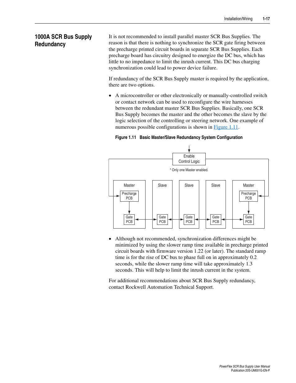 1000a scr bus supply redundancy, 1000a scr bus supply redundancy -17 | Rockwell Automation 20G PowerFlex SCR Bus Supply User Manual | Page 31 / 68