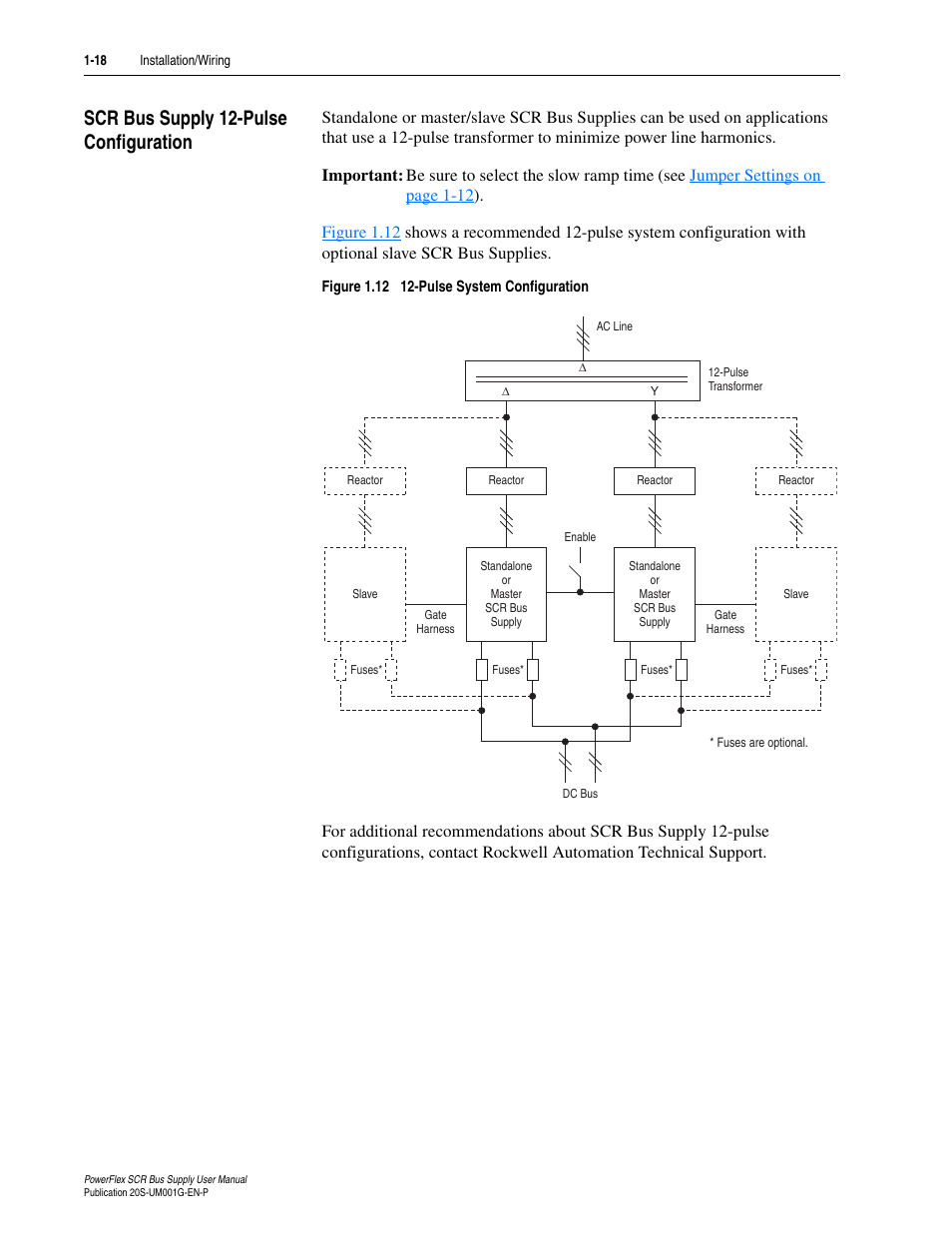 Scr bus supply 12-pulse configuration, Scr bus supply 12-pulse configuration -18 | Rockwell Automation 20G PowerFlex SCR Bus Supply User Manual | Page 32 / 68