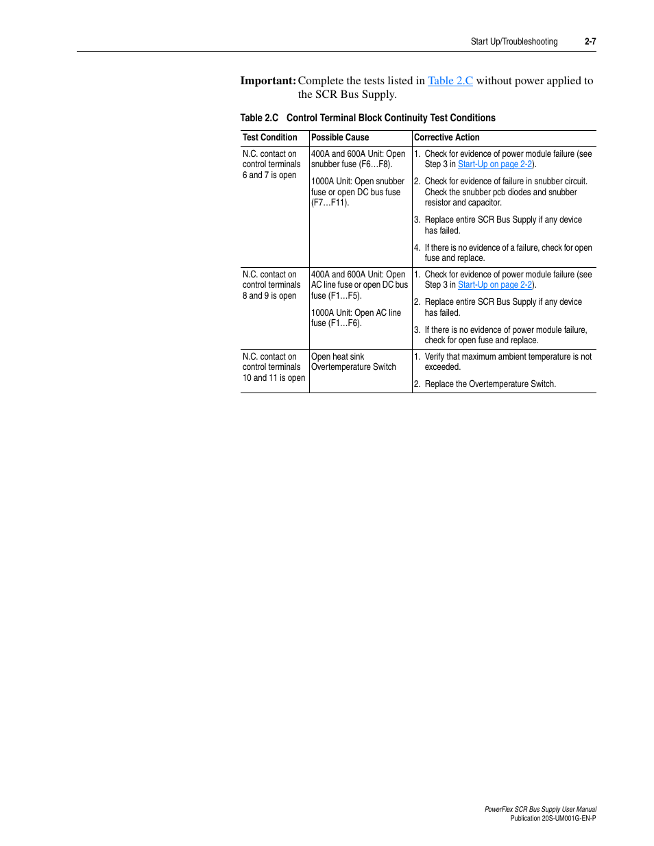 Rockwell Automation 20G PowerFlex SCR Bus Supply User Manual | Page 41 / 68