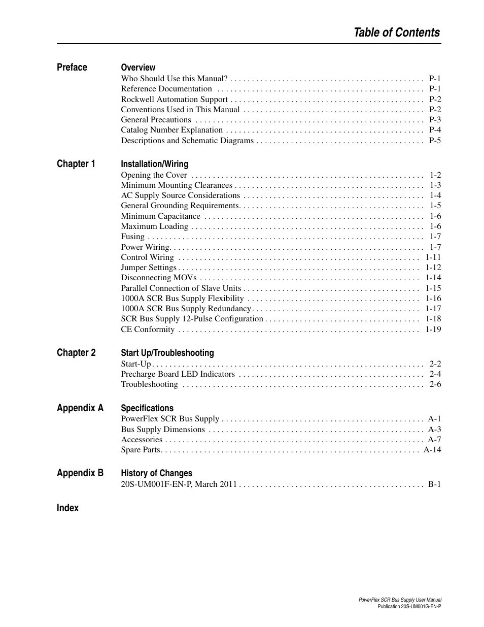 Rockwell Automation 20G PowerFlex SCR Bus Supply User Manual | Page 5 / 68