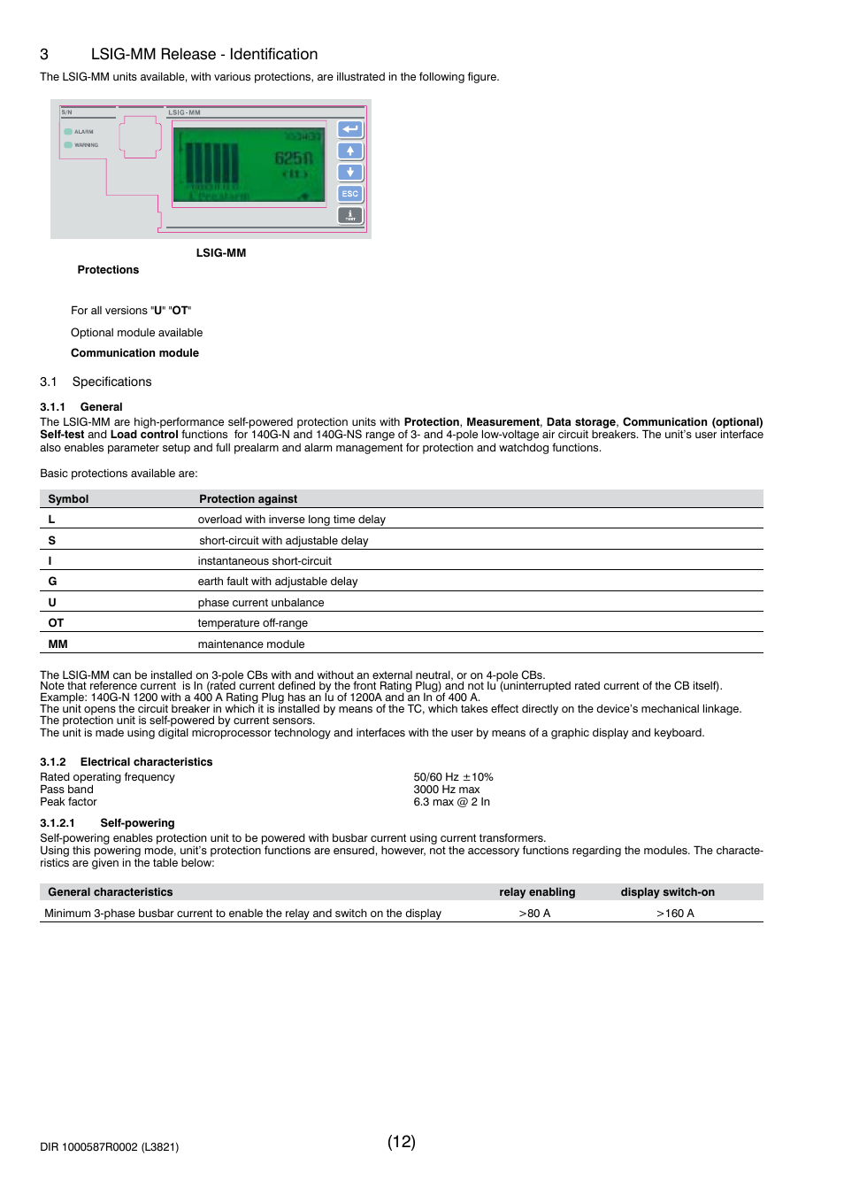 3lsig-mm release - identification | Rockwell Automation 140G-NTK-E12 LSIG and LSIG-MM Release User Manual | Page 12 / 41