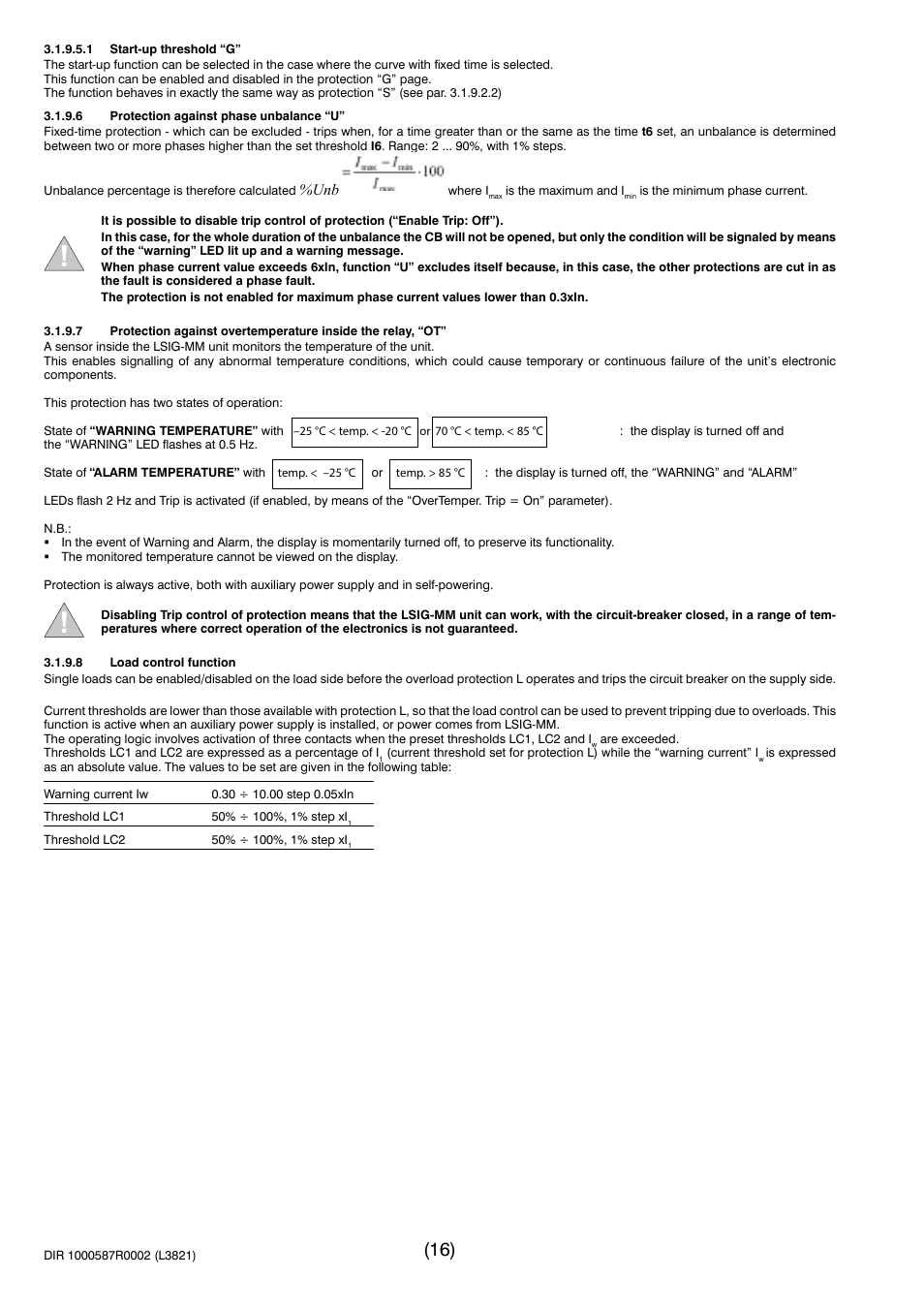 Rockwell Automation 140G-NTK-E12 LSIG and LSIG-MM Release User Manual | Page 16 / 41