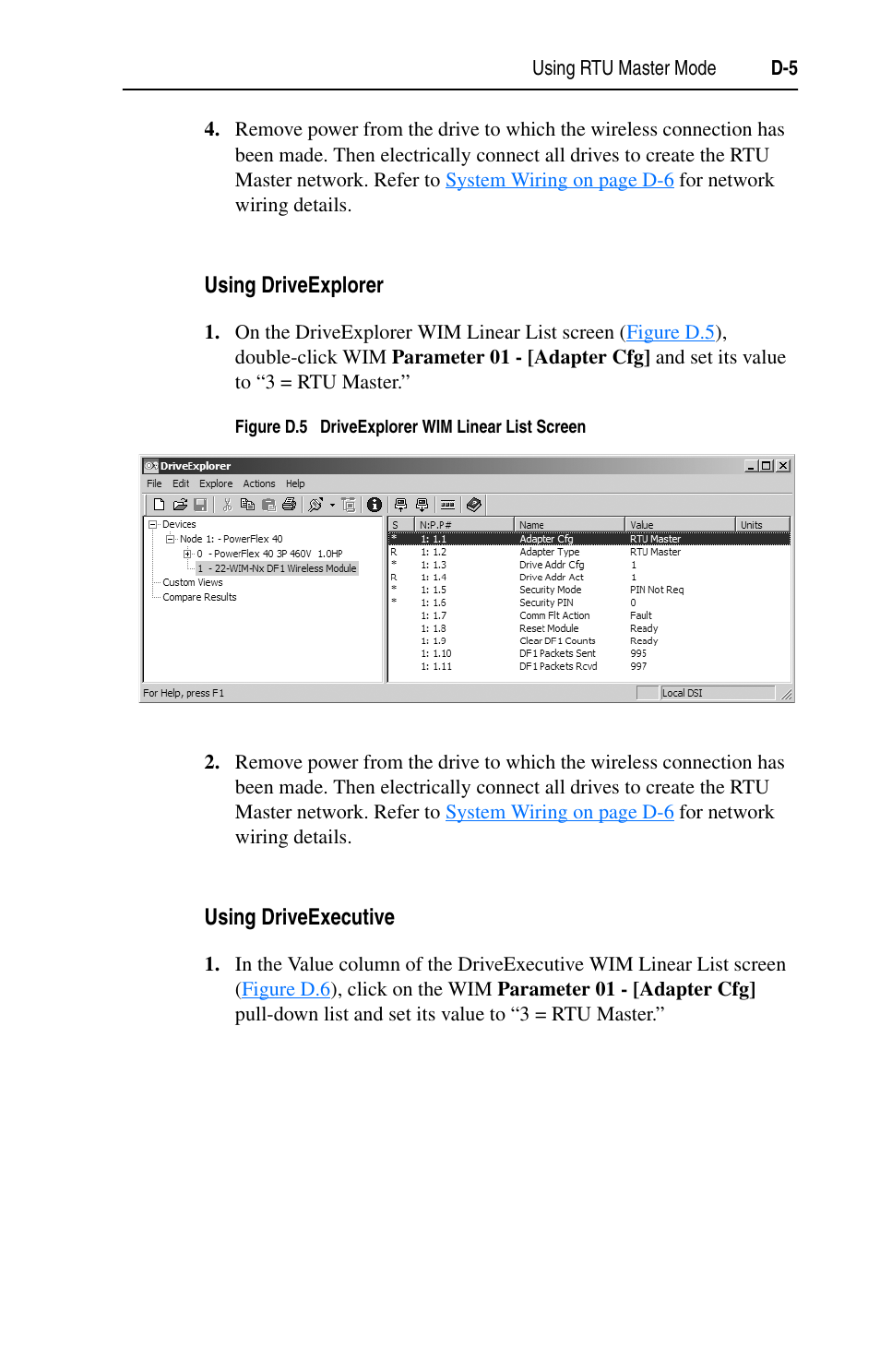 Using driveexplorer, Using driveexecutive | Rockwell Automation 22-WIM-N1 DSI Wireless Interface Module User Manual | Page 79 / 100