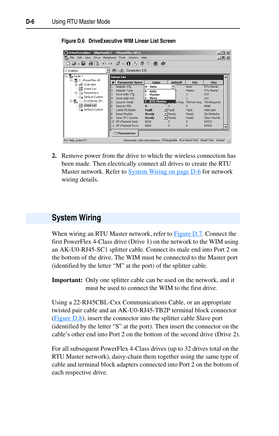 System wiring, Fer to, For netw | Rockwell Automation 22-WIM-N1 DSI Wireless Interface Module User Manual | Page 80 / 100