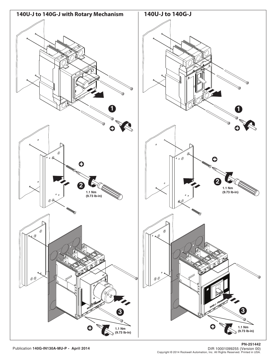 Rockwell Automation 140G-G-PRA_J-PRA Adapter Plate User Manual | Page 4 / 4