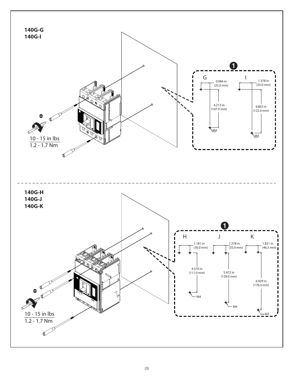 Rockwell Automation 140G-..-Fx Flexible Cable Oper Mech User Manual | Page 3 / 8