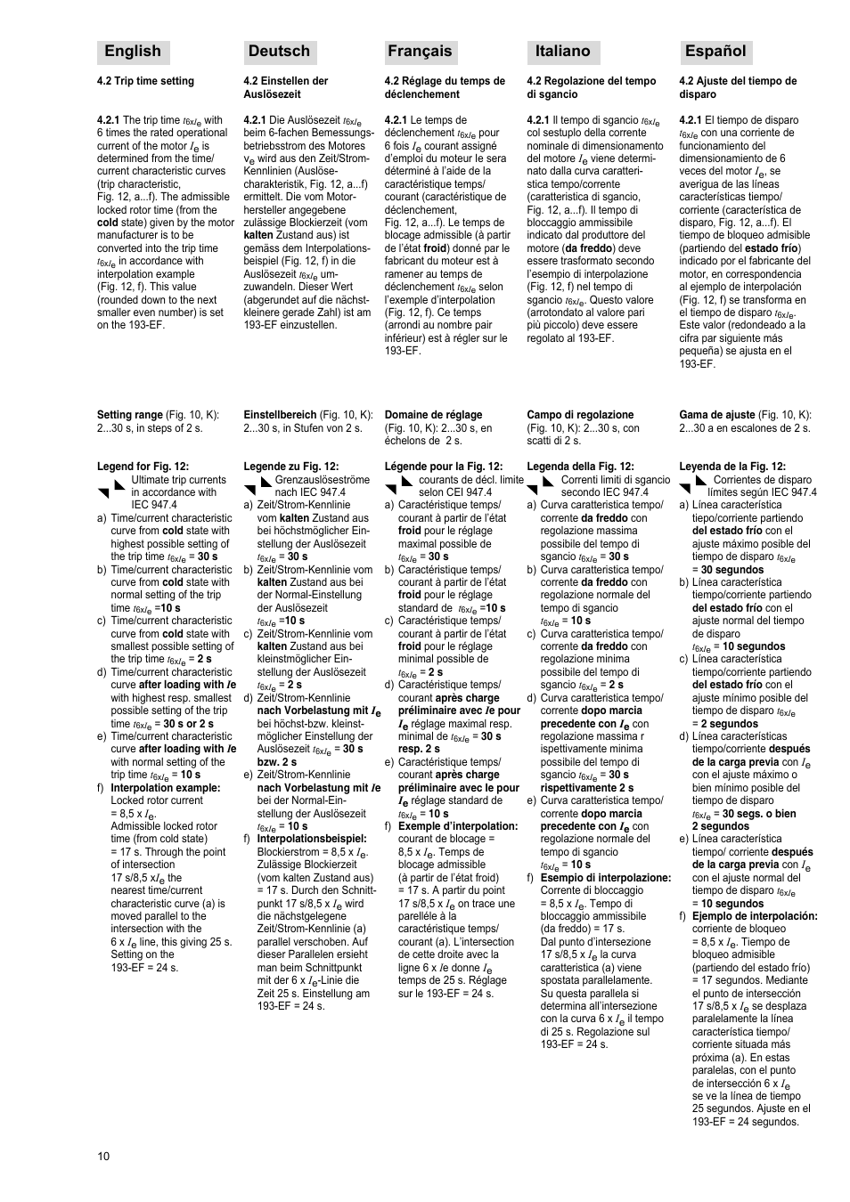 English deutsch français italiano español | Rockwell Automation 193-EF Electronic Motor Protection Relay User Manual | Page 10 / 16