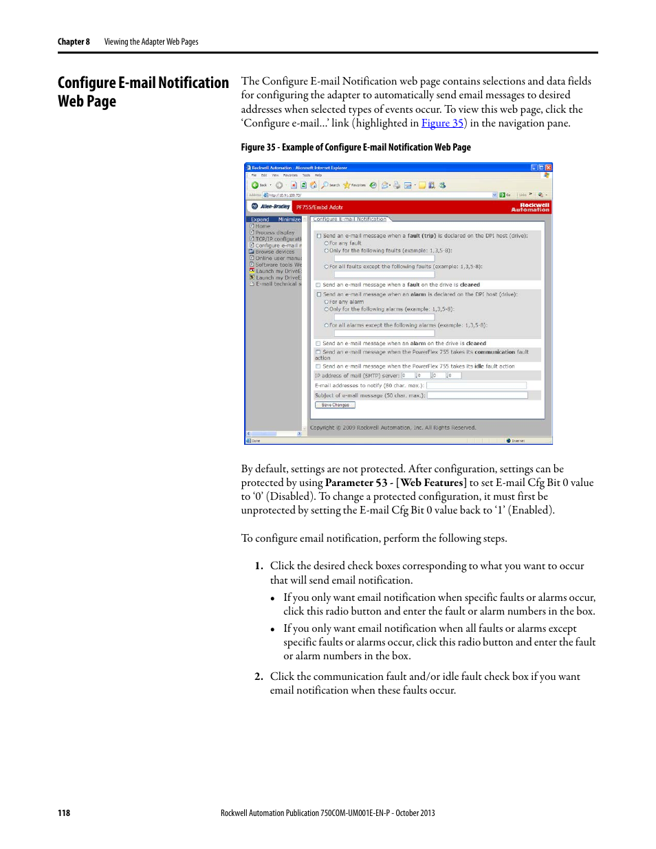 Rockwell Automation 20G PowerFlex 755 Drive Embedded EtherNet/IP Adapter User Manual | Page 118 / 190