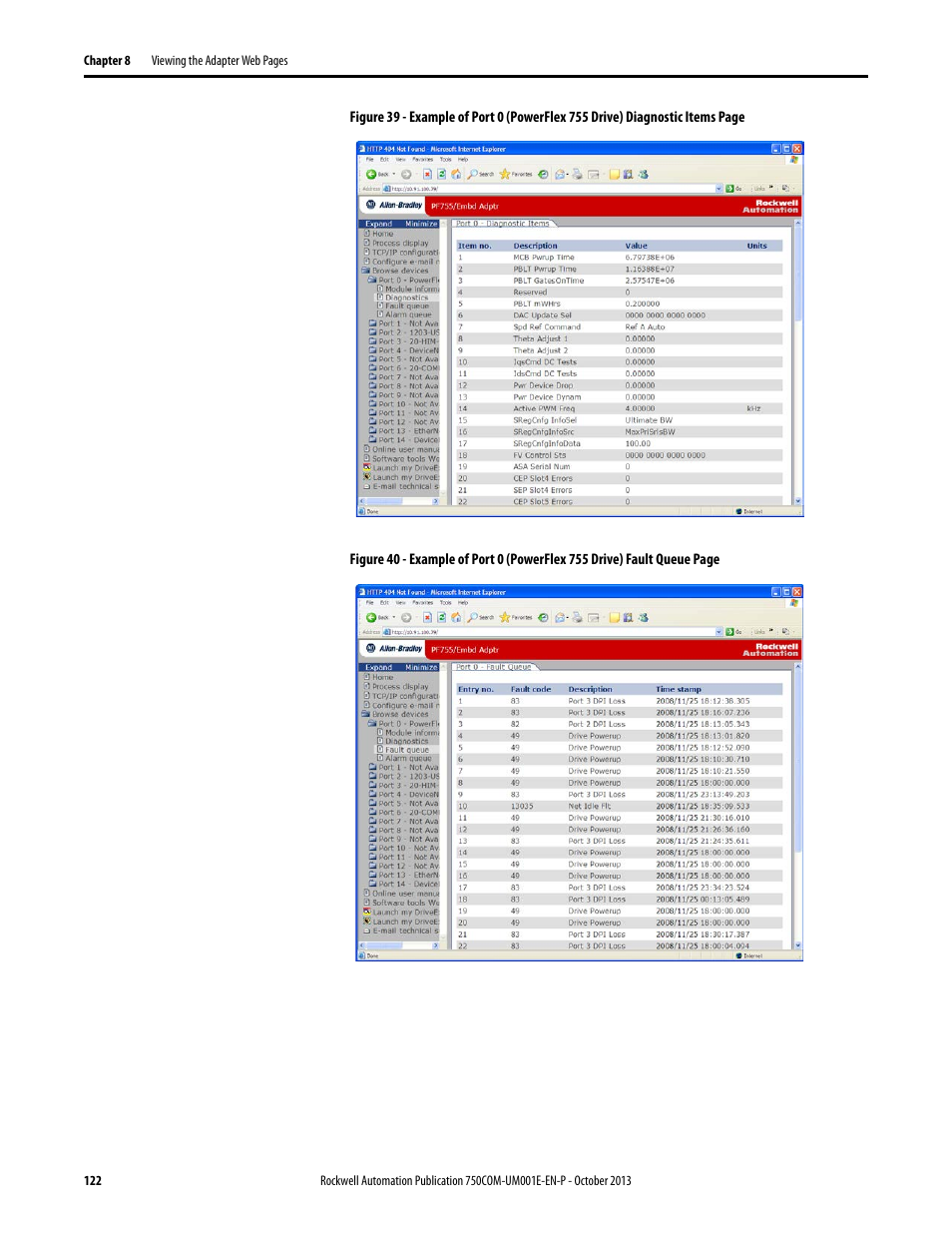 Rockwell Automation 20G PowerFlex 755 Drive Embedded EtherNet/IP Adapter User Manual | Page 122 / 190