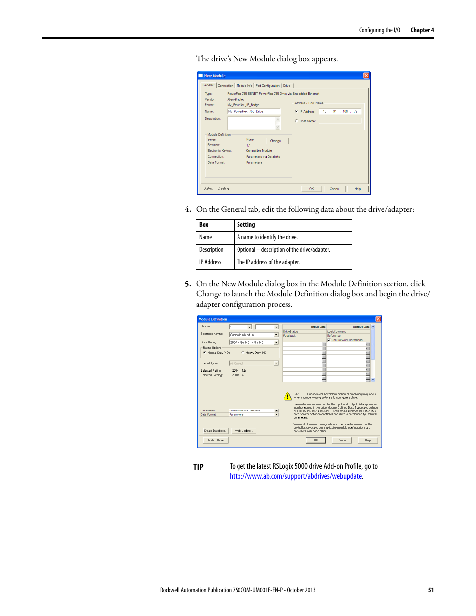 Rockwell Automation 20G PowerFlex 755 Drive Embedded EtherNet/IP Adapter User Manual | Page 51 / 190