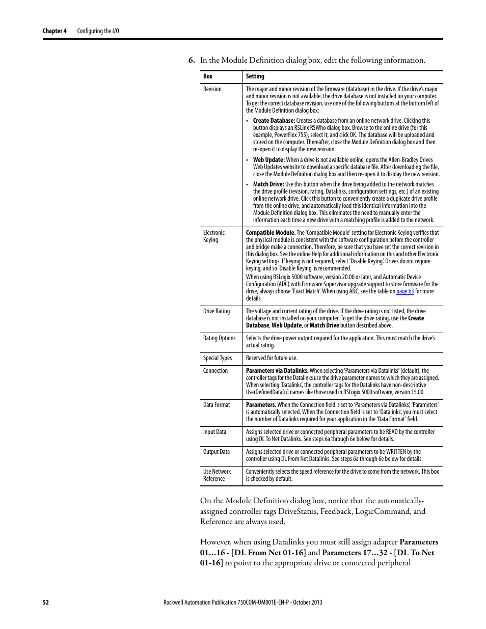 Rockwell Automation 20G PowerFlex 755 Drive Embedded EtherNet/IP Adapter User Manual | Page 52 / 190