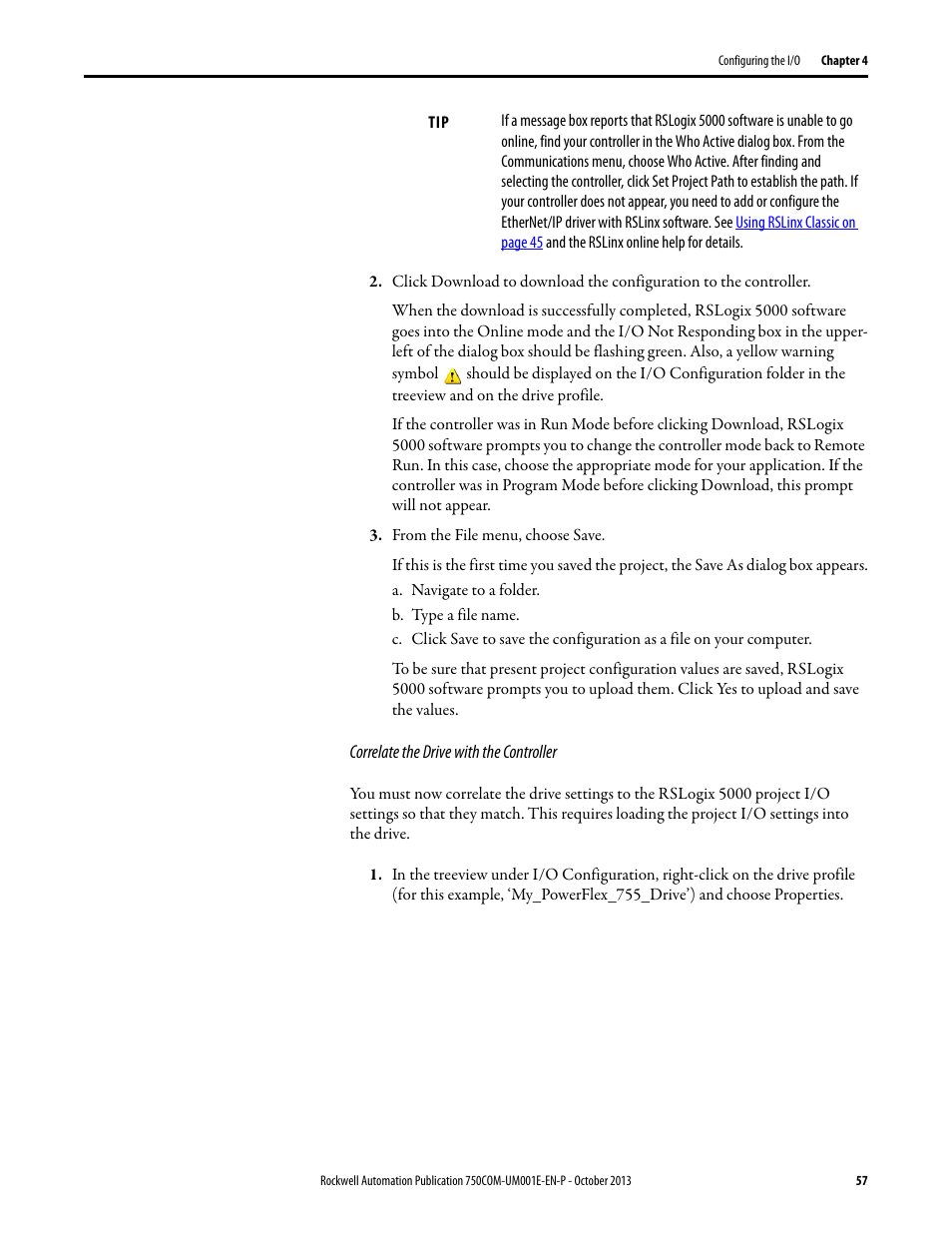 Rockwell Automation 20G PowerFlex 755 Drive Embedded EtherNet/IP Adapter User Manual | Page 57 / 190