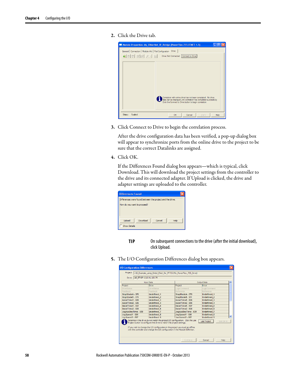 Rockwell Automation 20G PowerFlex 755 Drive Embedded EtherNet/IP Adapter User Manual | Page 58 / 190