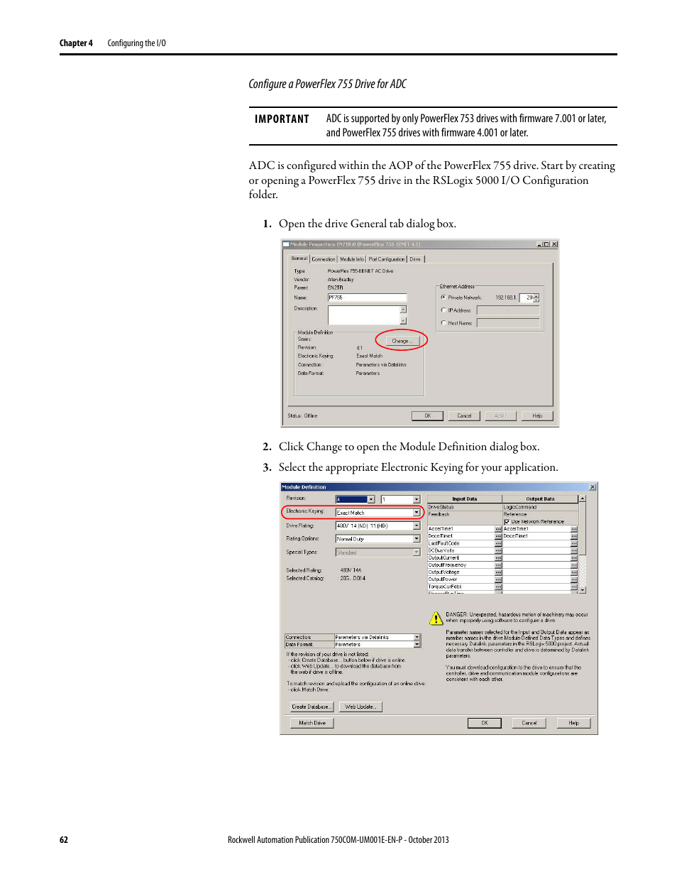 Rockwell Automation 20G PowerFlex 755 Drive Embedded EtherNet/IP Adapter User Manual | Page 62 / 190