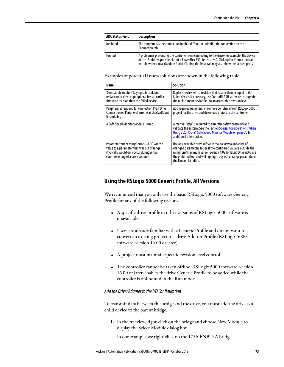 Rockwell Automation 20G PowerFlex 755 Drive Embedded EtherNet/IP Adapter User Manual | Page 73 / 190