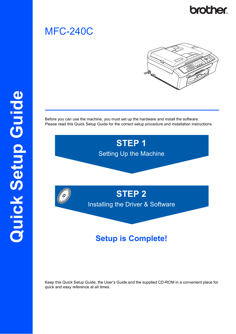 Brother LASER PRINTER MFC-240C User Manual | 26 pages