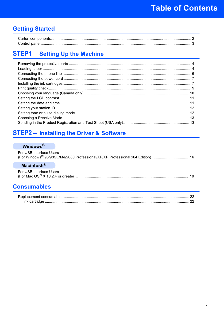 Brother LASER PRINTER MFC-240C User Manual | Page 3 / 26