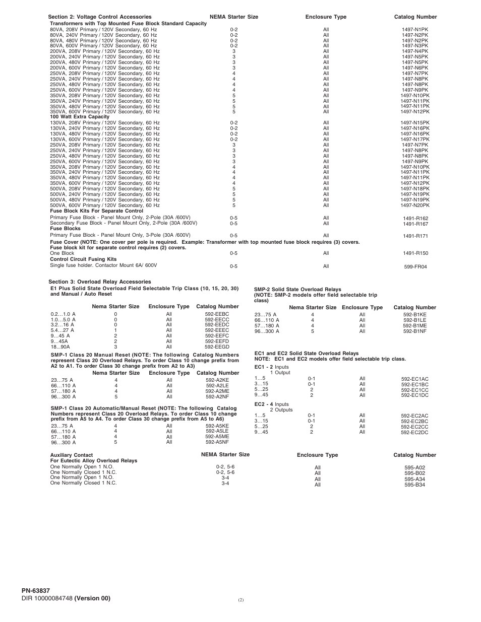 Rockwell Automation 500 NEMA Non-Combination Starter Accessories for Field Installation User Manual | Page 2 / 4