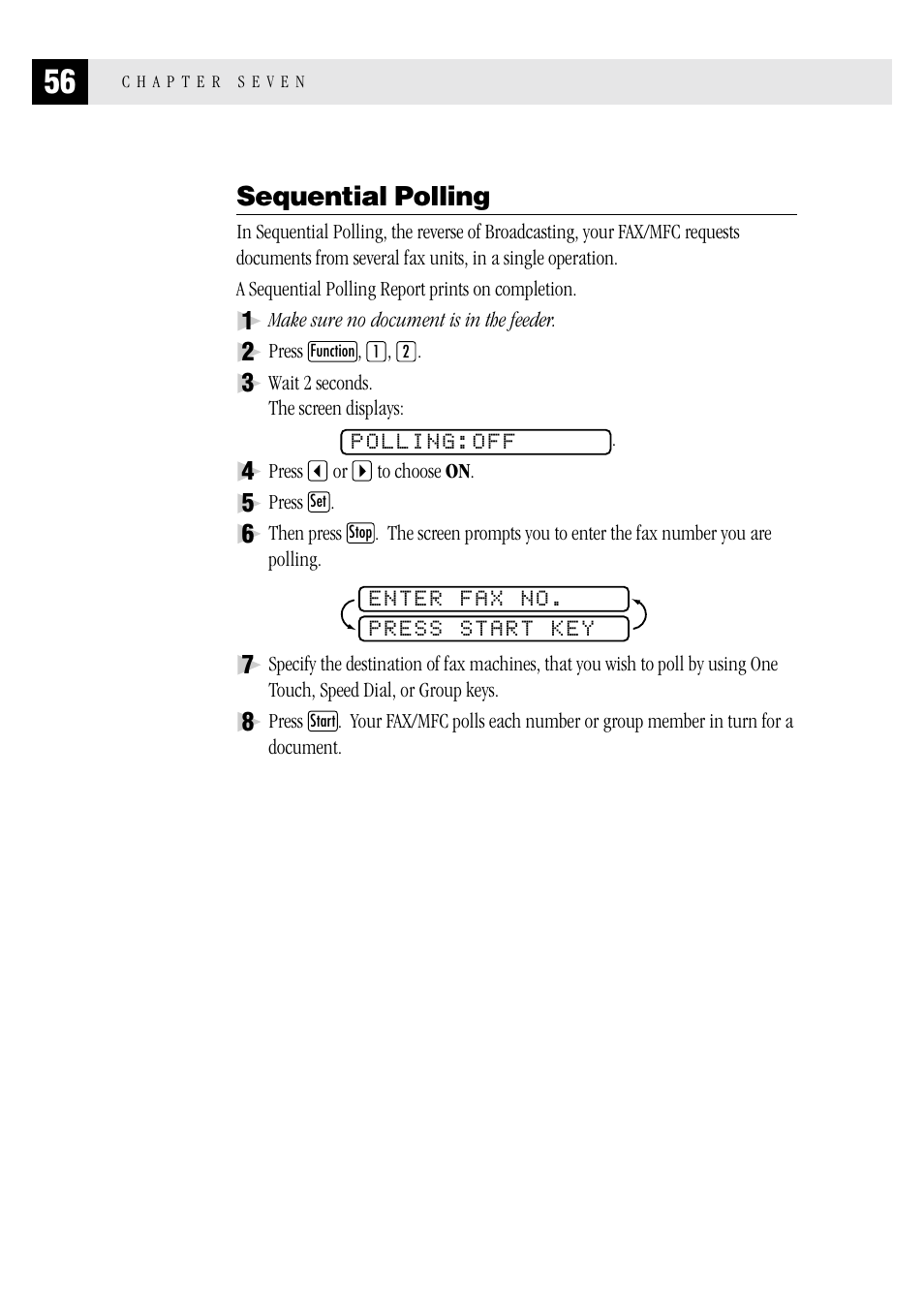 Sequential polling | Brother FAX 1570 MC User Manual | Page 64 / 136