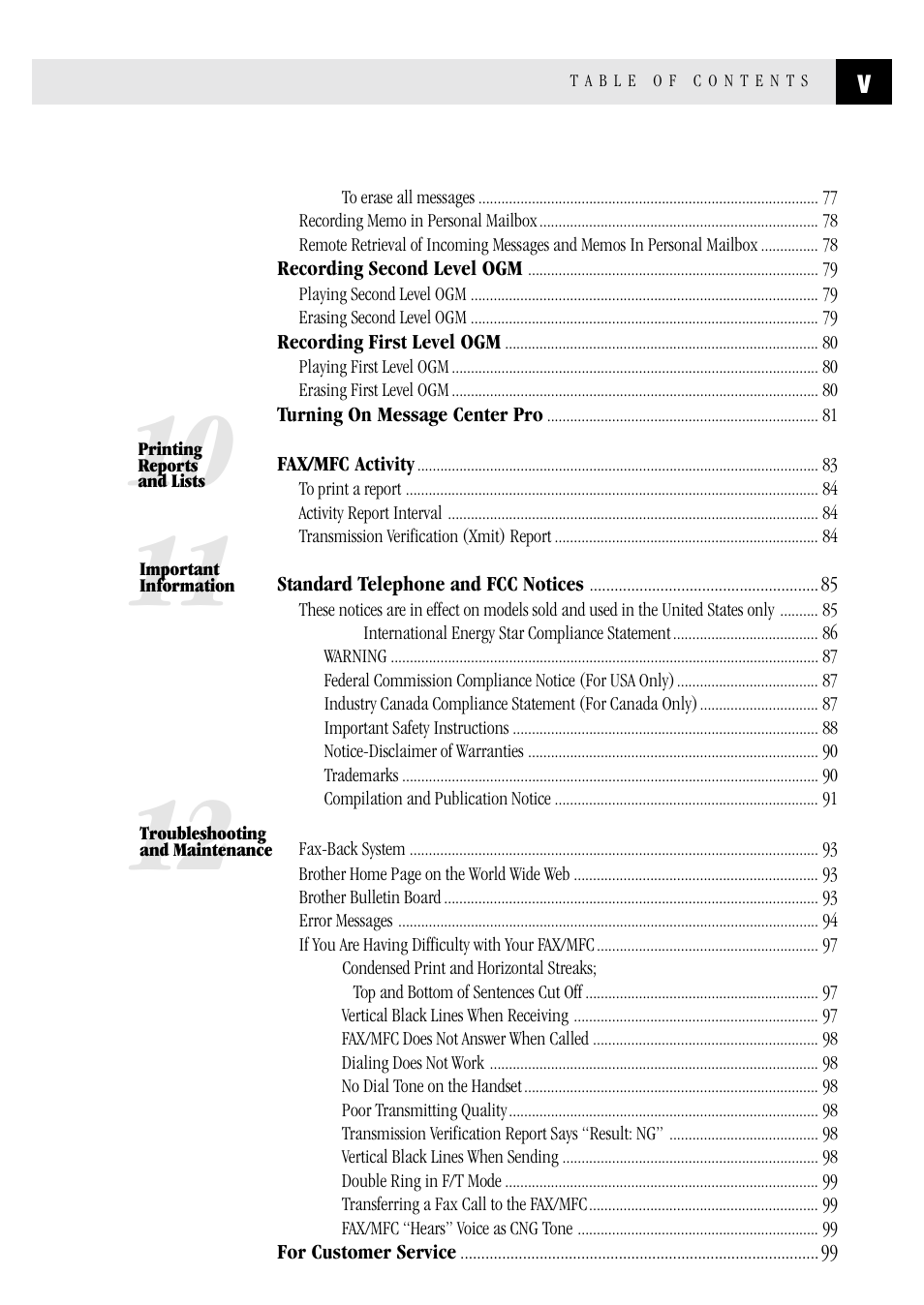 Brother FAX 1570 MC User Manual | Page 7 / 136