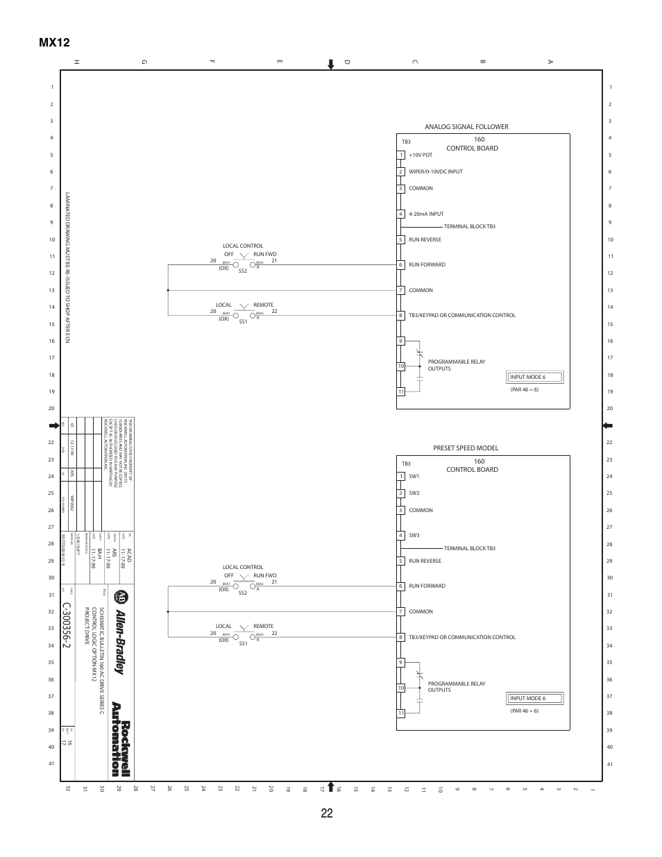 Mx12 | Rockwell Automation 160 Configured Drive Package-160 SSC Ser C User Manual | Page 22 / 68