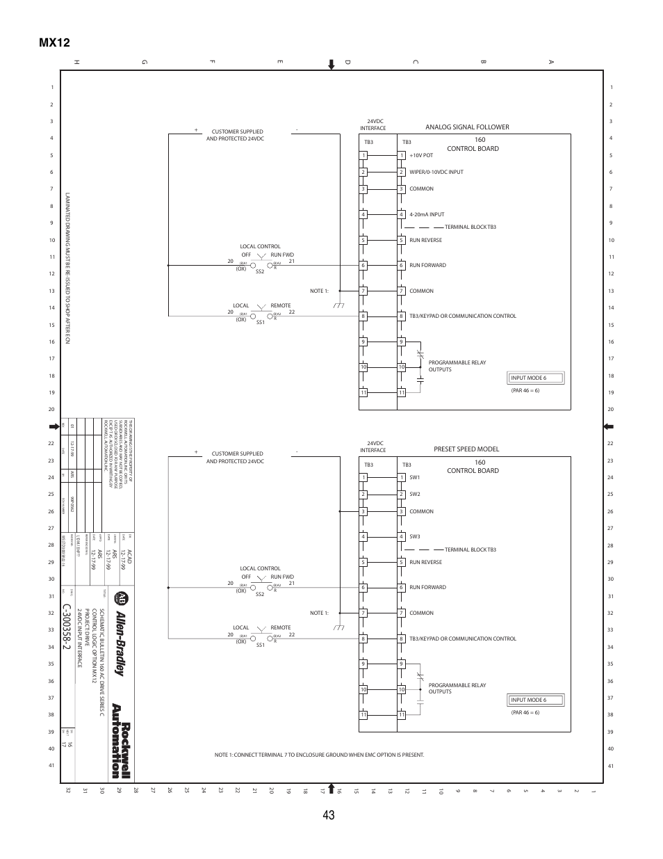 Mx12 | Rockwell Automation 160 Configured Drive Package-160 SSC Ser C User Manual | Page 43 / 68