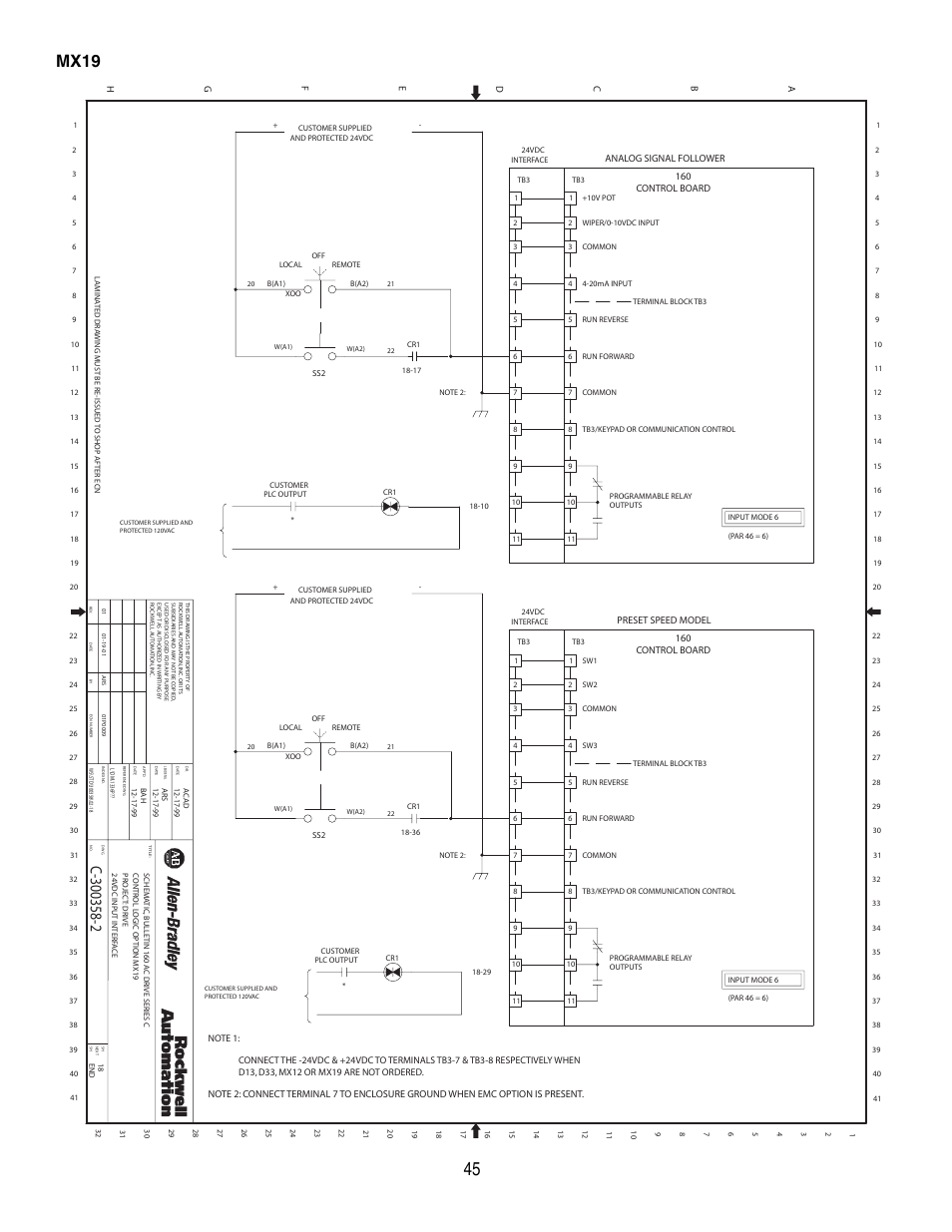 Mx19 | Rockwell Automation 160 Configured Drive Package-160 SSC Ser C User Manual | Page 45 / 68