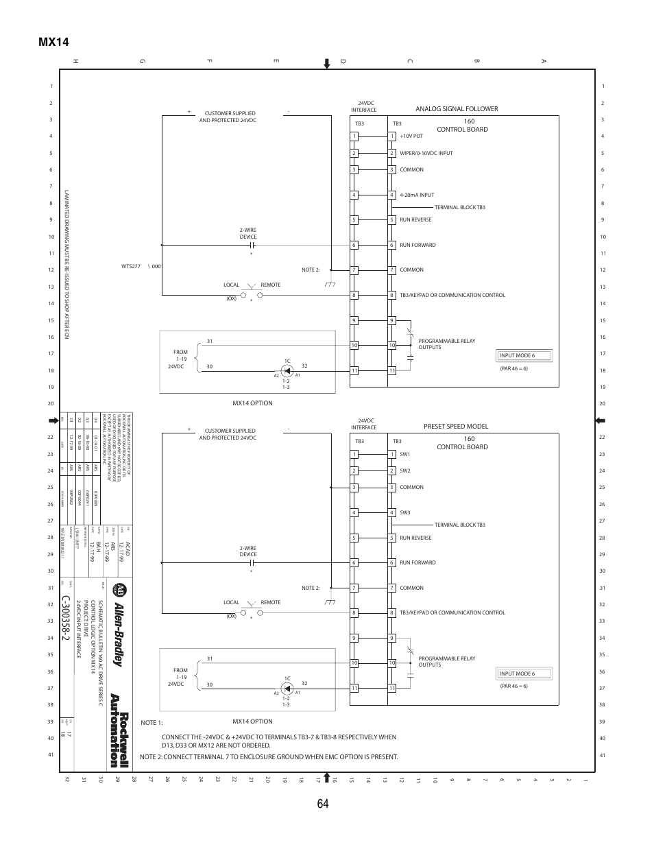 Mx14 | Rockwell Automation 160 Configured Drive Package-160 SSC Ser C User Manual | Page 64 / 68