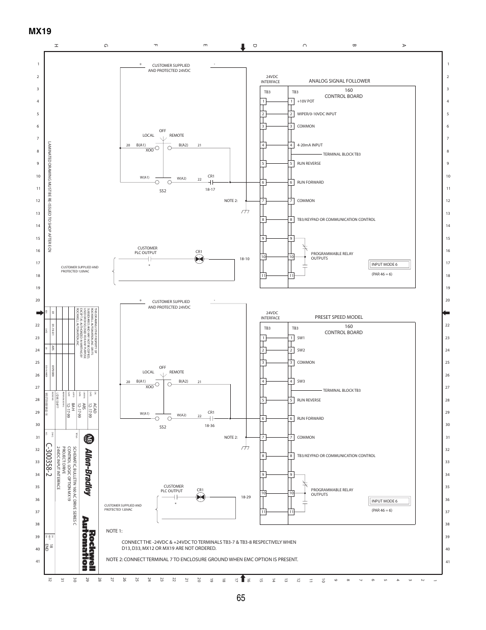 Mx19 | Rockwell Automation 160 Configured Drive Package-160 SSC Ser C User Manual | Page 65 / 68