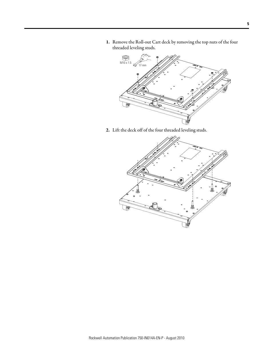 Rockwell Automation 21G PowerFlex 755 Roll-Out Cart User Manual | Page 5 / 10